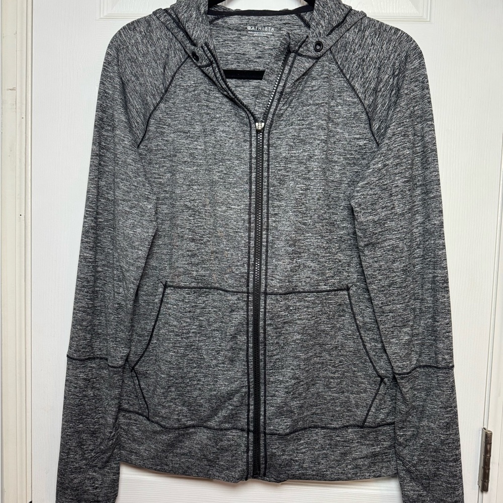 Athleta Gray Zip-Up Hoodie